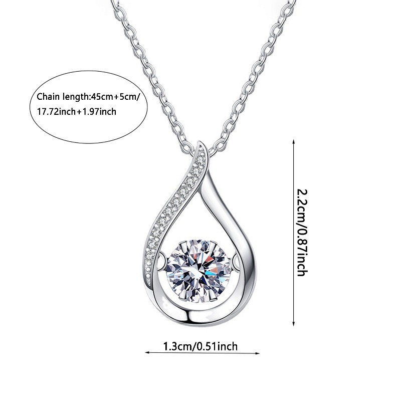 To My Princess Teardrop Pendant Necklace from Dad to Daughter